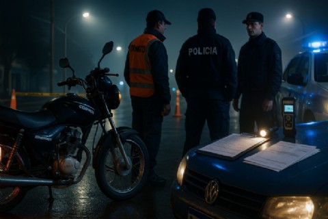 VIDEO | Apóstoles: dos motociclistas borrachos se resistieron a un control vehicular y fueron detenidos