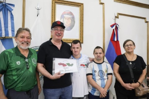 Passalacqua recibió a René y Héctor Kletke, en reconocimiento al judo inclusivo