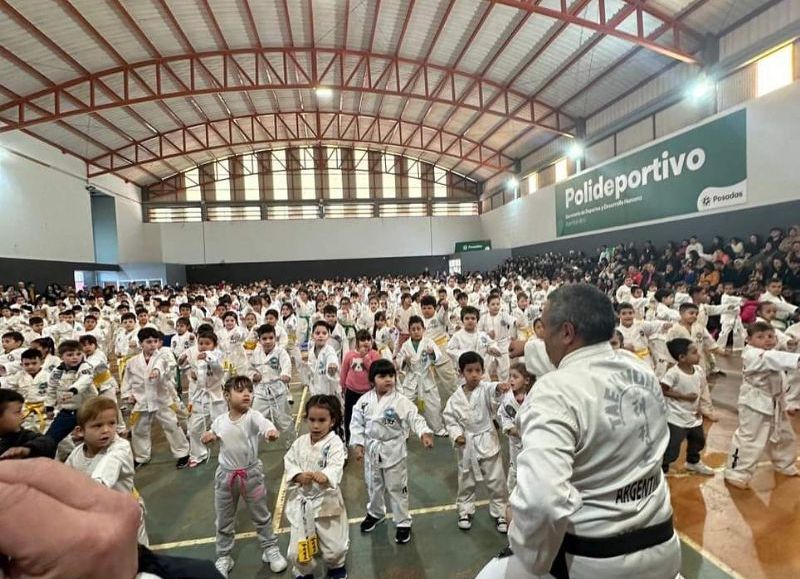 Mes de las Infancias: más de 600 niños participaron en el Encuentro Comunitario de Taekwon-Do