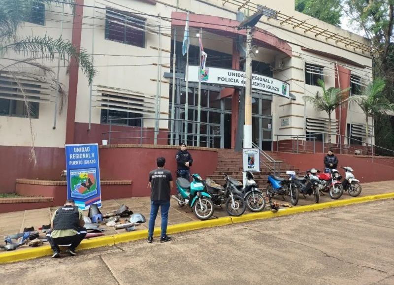 Golpe a una red de desguace: dos detenidos con motos robadas en Iguazú